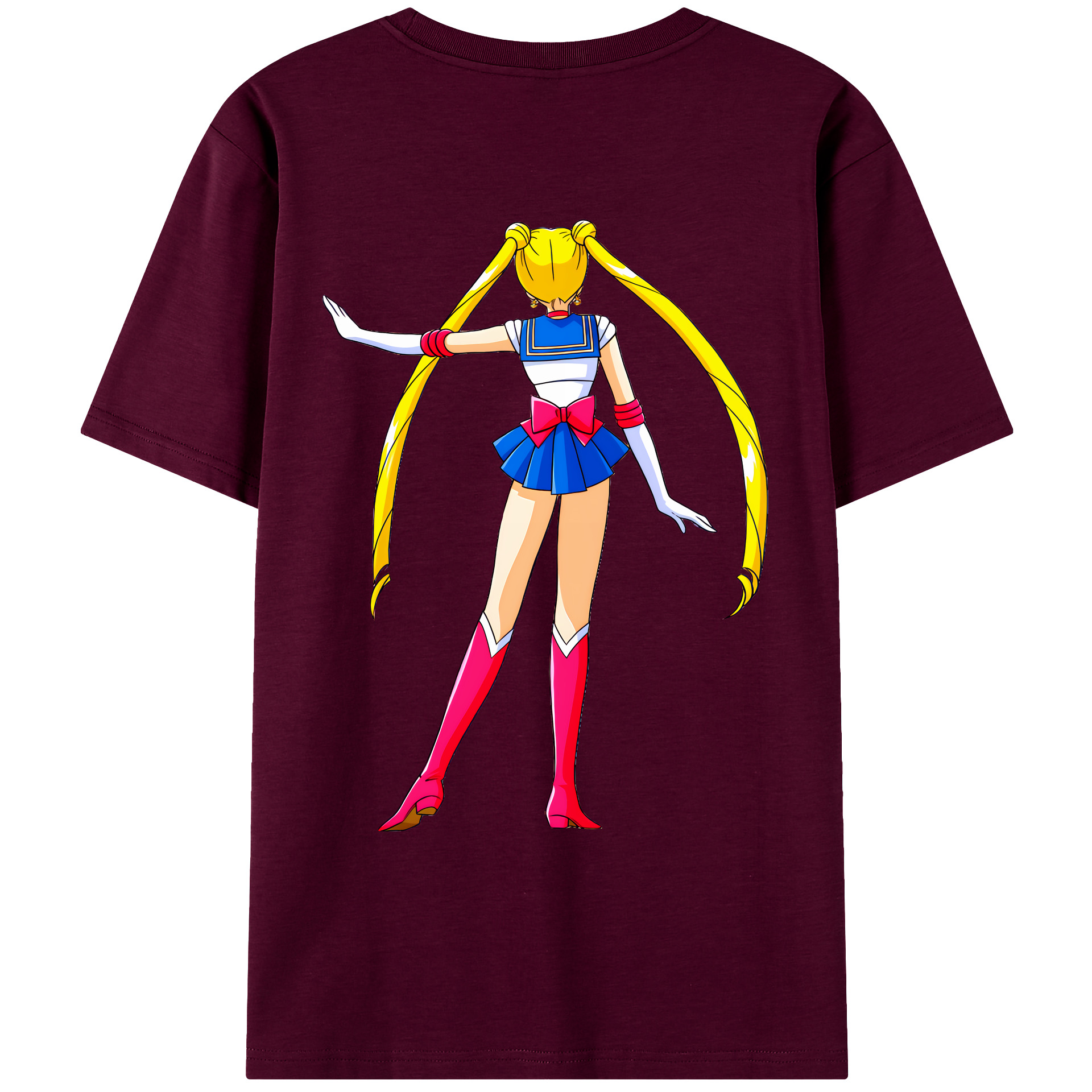 （画像用） 美少女戦士セーラームーン 月野 うさぎ つきの うさぎ Sailor Moon Tsukino Usagi レディース半袖Tシャツ(バックプリント)